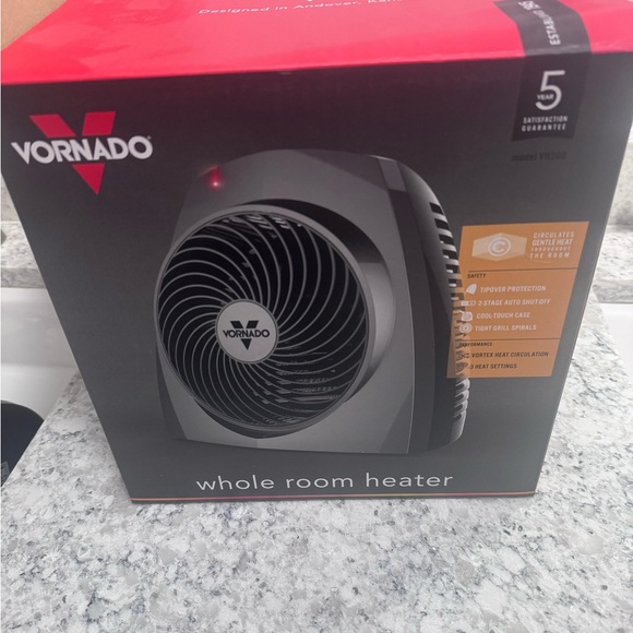 Vornado 200 Room Heater Charcoal Grey Electric With Fan.  New Open Box. - Picture 8 of 16
